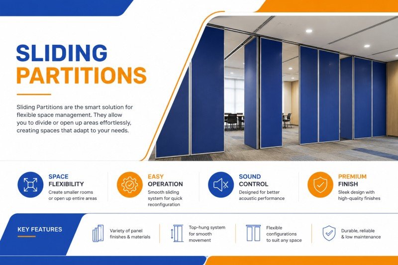 How Sliding Partitions Transform a Big Hall into Two Functional Spaces