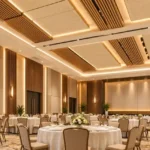 Acoustic treatment for a hotel banquet hall