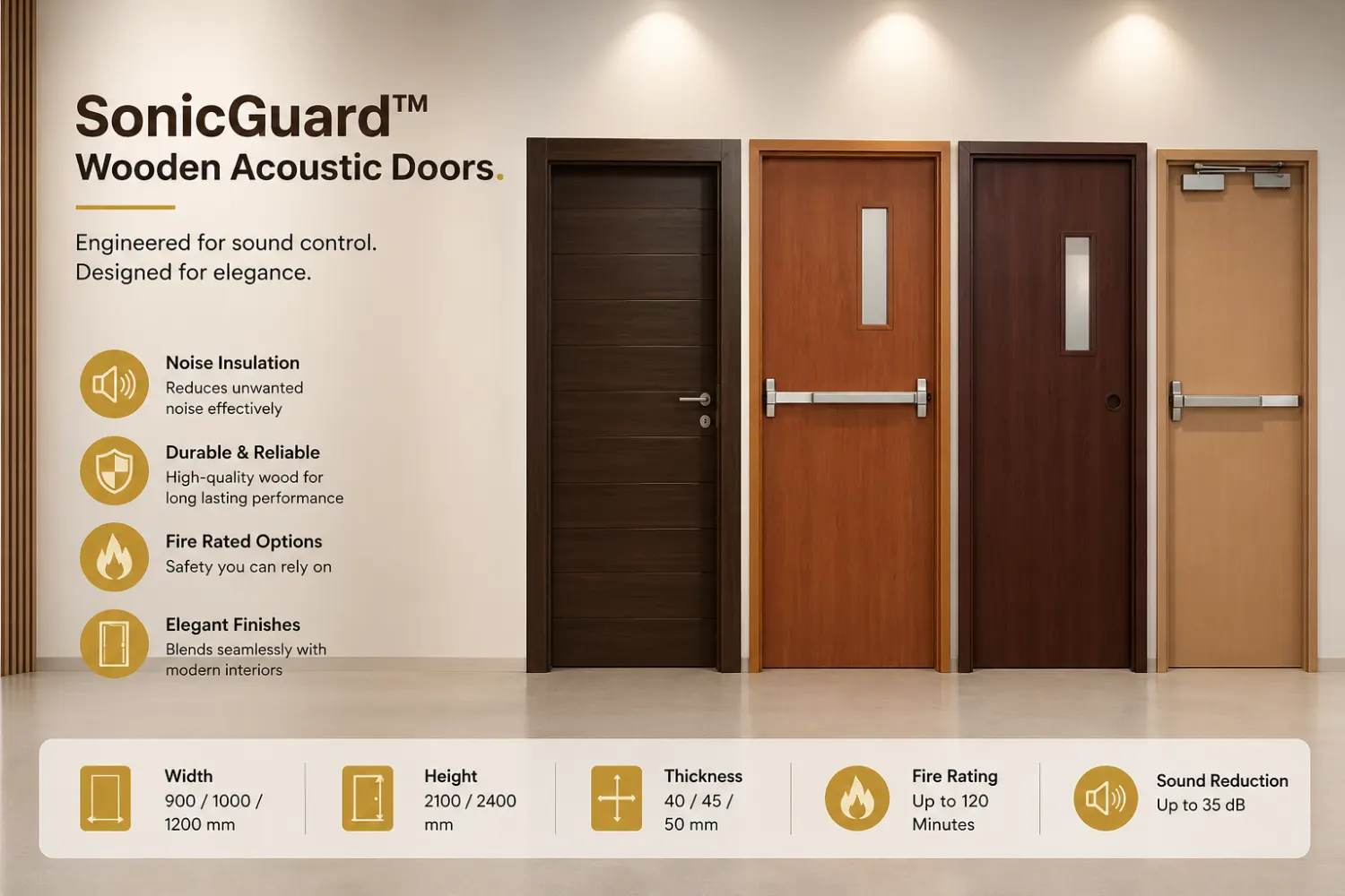 SonicGuard™ Wooden Acoustic Doors