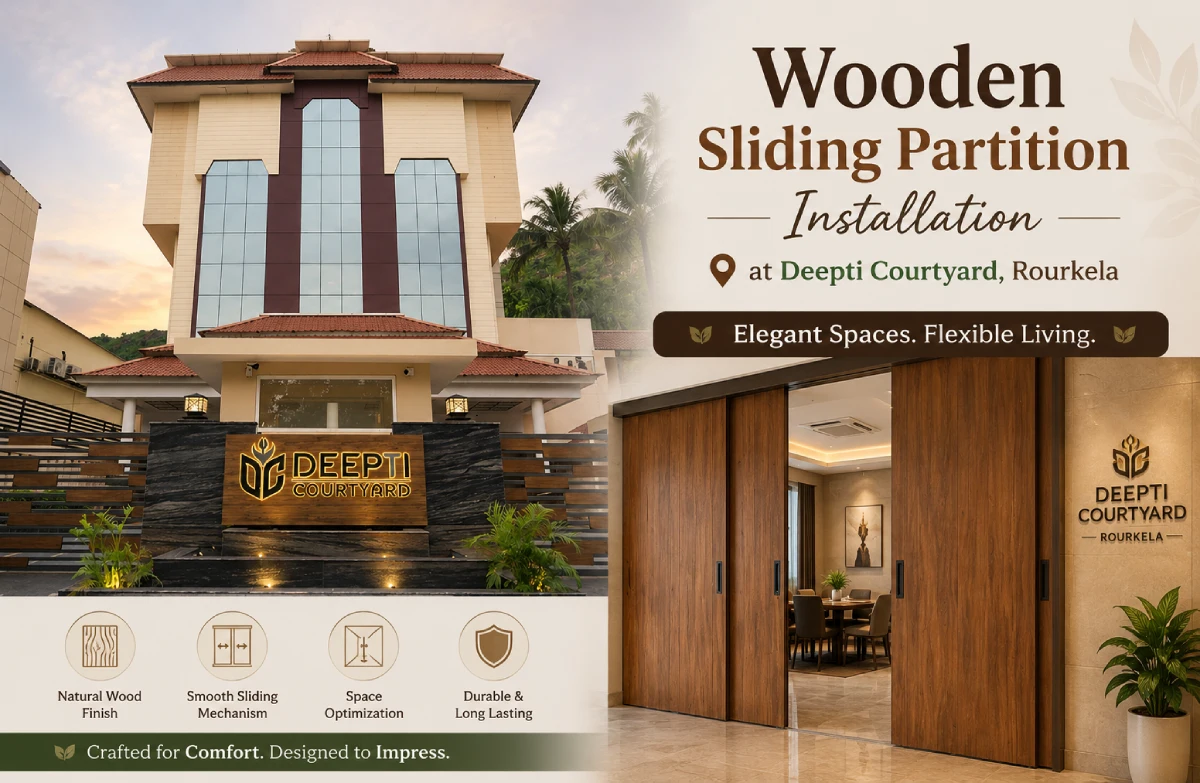 wooden sliding partition installation