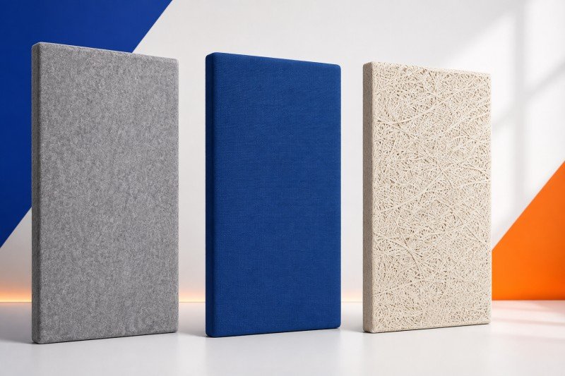 PET Felt vs Fabric-Wrapped vs Wood Wool Acoustic Panels