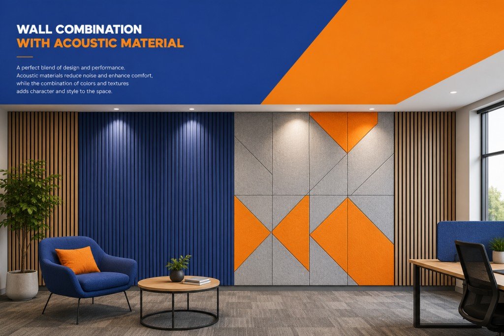 Wall Combination with Acoustic Material
