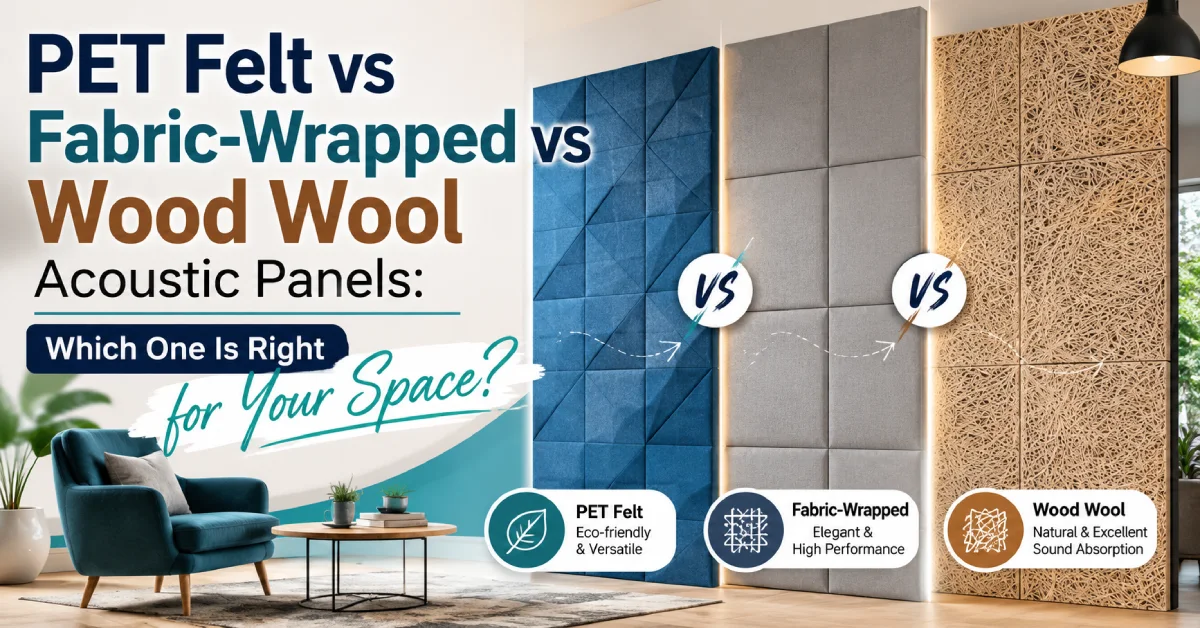 PET Felt vs Fabric-Wrapped vs Wood Wool Acoustic Panels