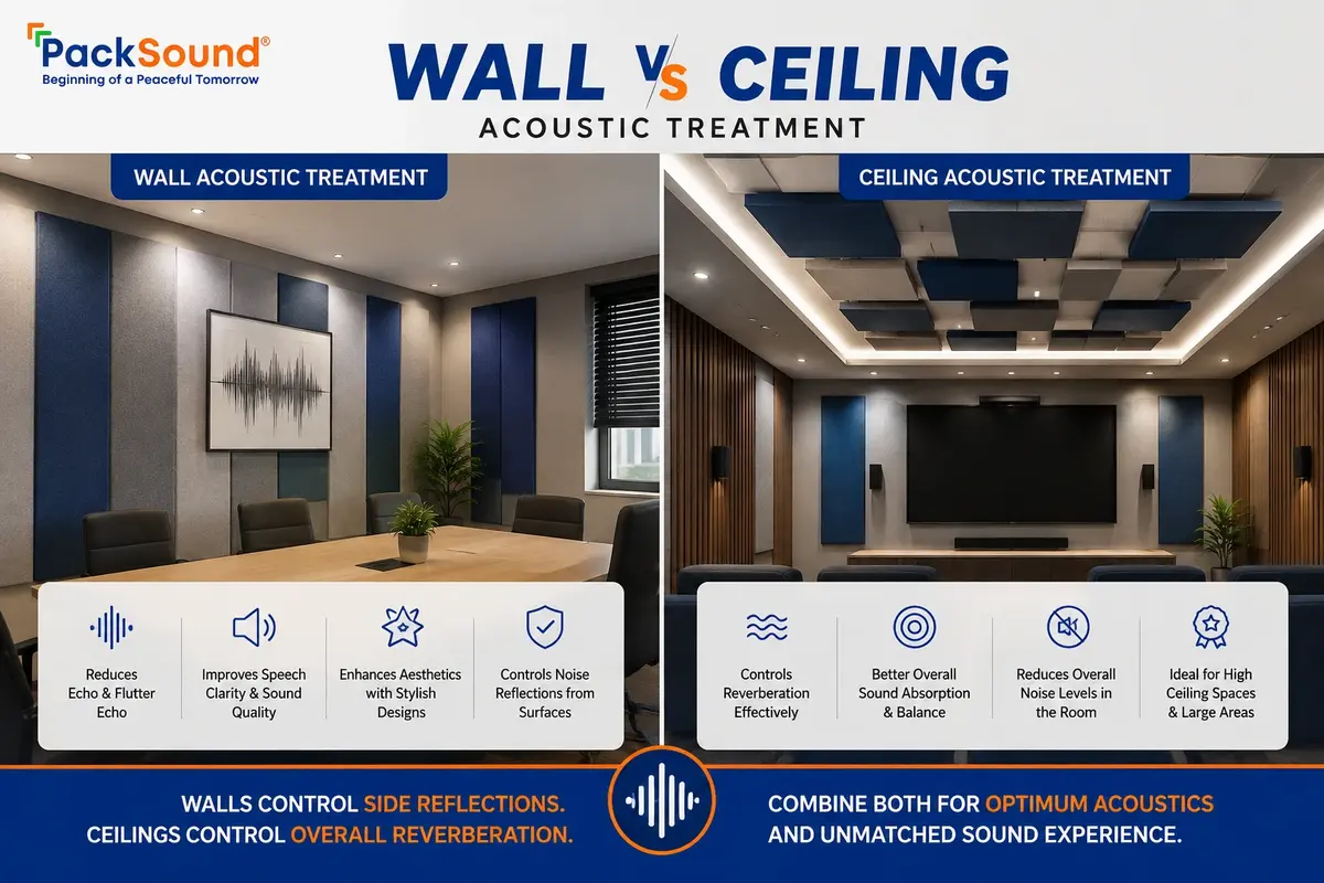 Wall vs Ceiling Acoustic Treatment