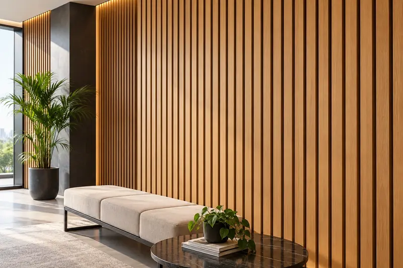 Grooved Wooden Slats, wooden acoustic panels, wooden acoustic panels in India, acoustic wooden panels, acoustic wooden panels in India, wooden acoustic slats, acoustic wooden slats, wooden slat manufacturer in India, acoustic wooden slat manufacturer India, wooden acoustic panel manufacturer India, soundproofing wooden acoustic panels, soundproofing wooden acoustic panels in India, noise reduction wooden panels, noise reduction wooden panels in India,