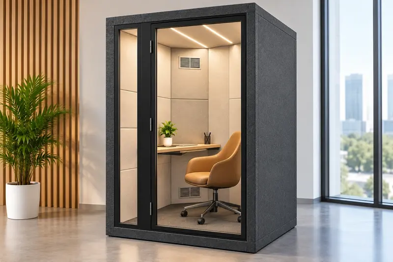 ThinkPod premium acoustic workspace pod available on corporate lease
