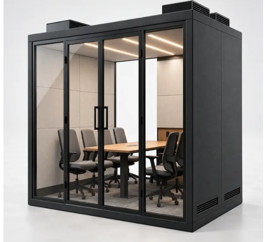 6 Person Meeting Pods - Soundproof Office Booths by Packsound