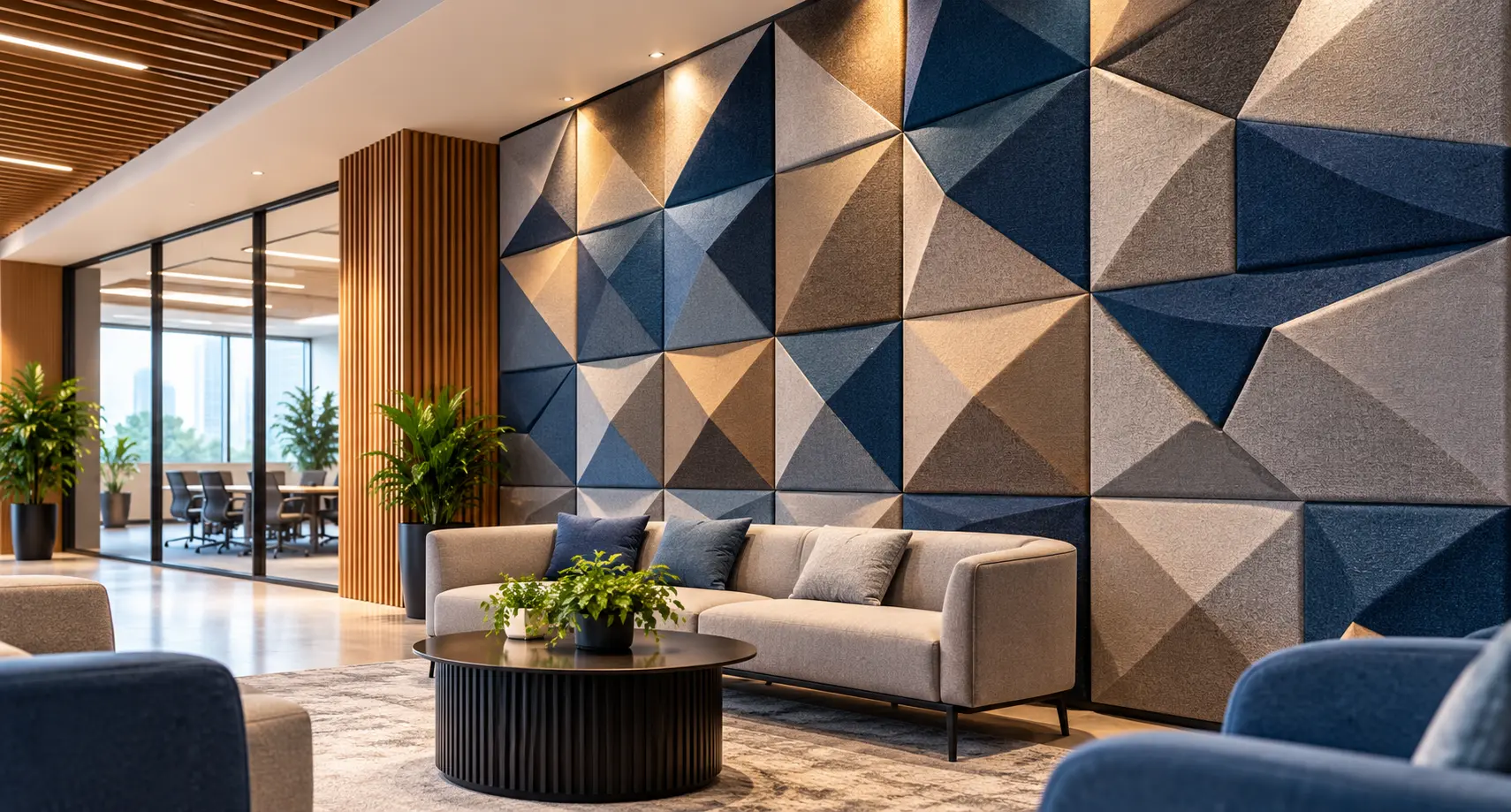 3D Acoustic Wall Panels for Commercial Spaces: Designs, Materials and Performance