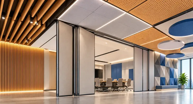 AcoFascia modular acoustic partition interior