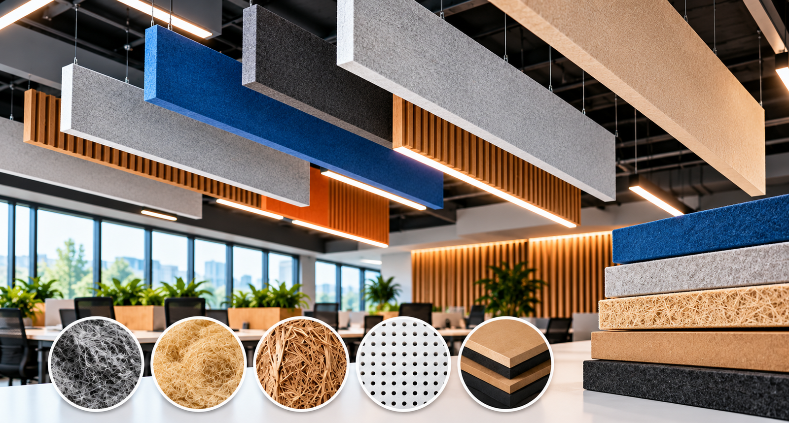 Acoustic Baffles NRC and Materials: What Are They Made of and How Well Do They Work?