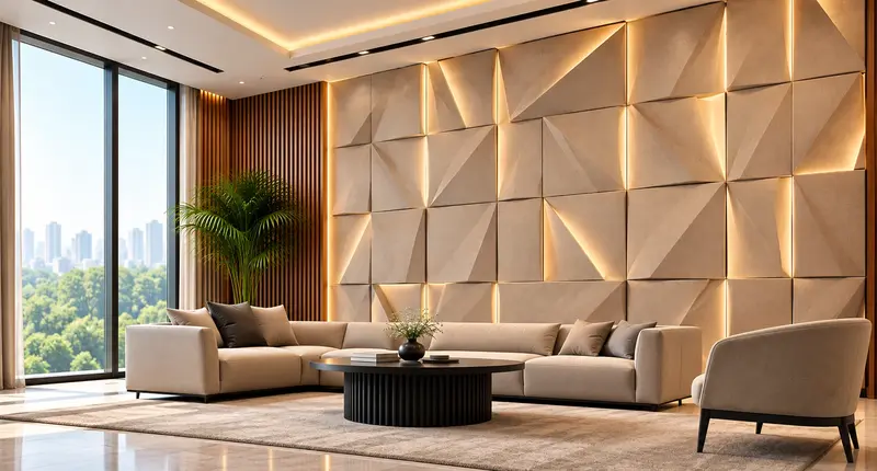 Auraluxe luxury acoustic panels in an interior
