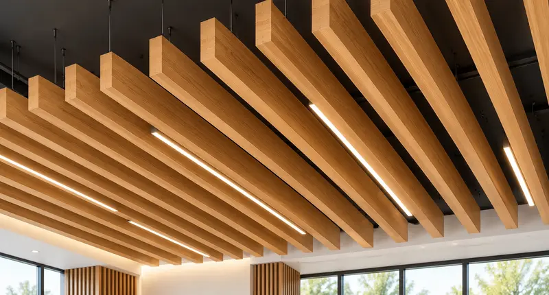 Wooden Acoustic Baffle Ceilings