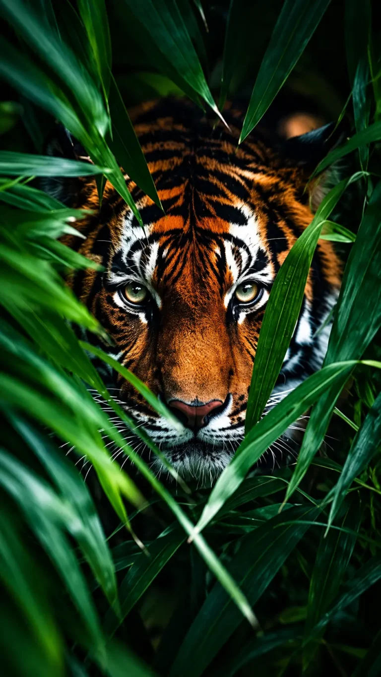 Acoustic painting of a tiger in the jungle